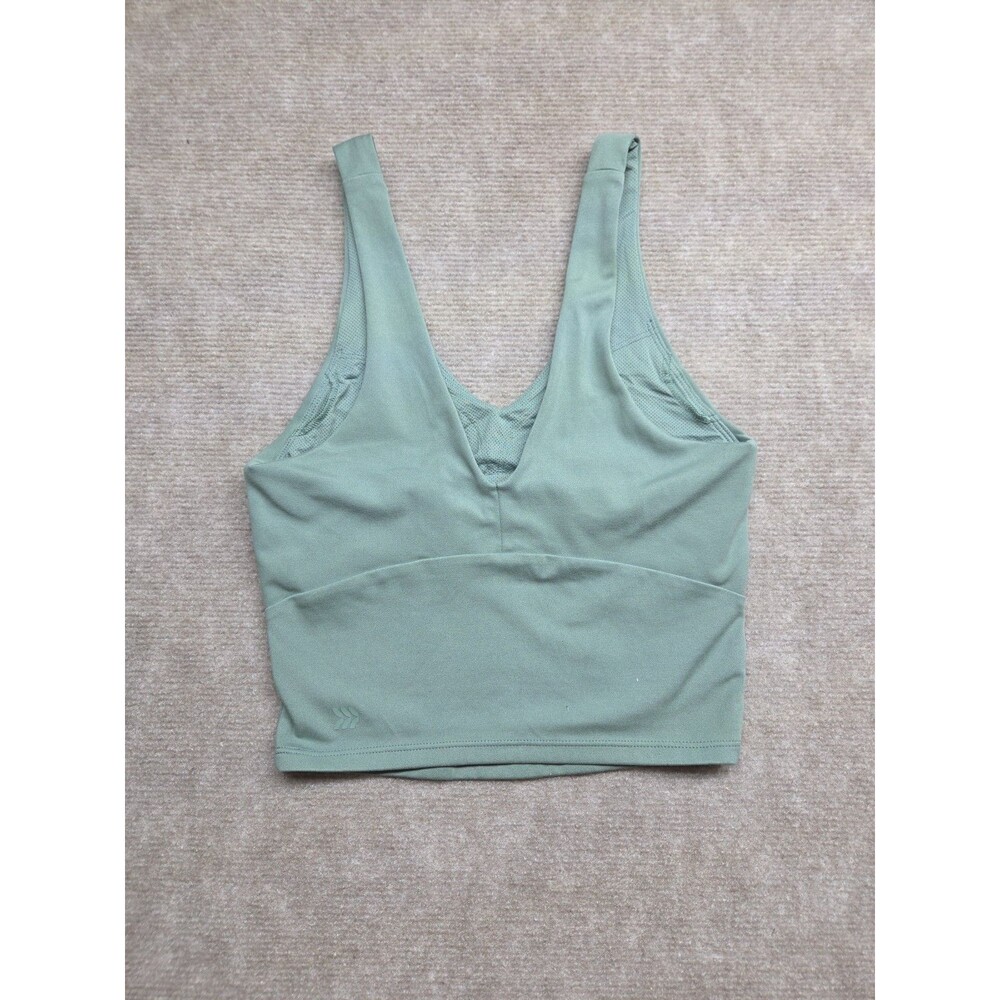 All In Motion Seamless V-Neck Sports Bra / Crop Tank Women's Size S Mint Green